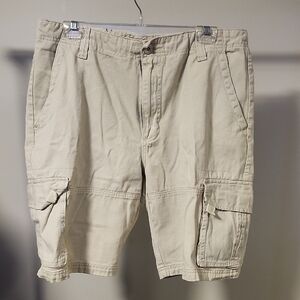 ⭐ Men's Beige Cargo Shorts with Pockets Motogear Size 38